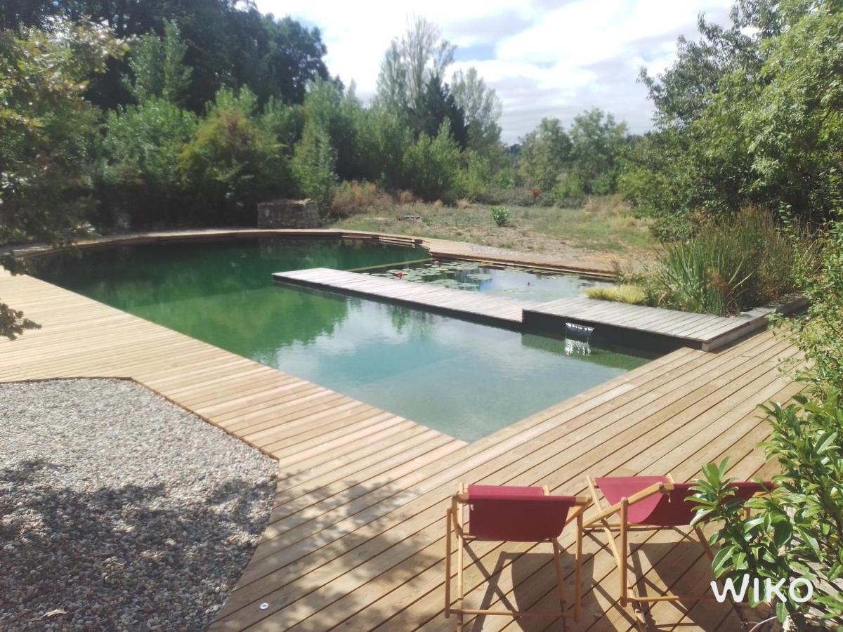 Grand Gite Les Cabanes De Fallot Pour 19 Personnes - Piscine Naturelle L'isle-Bouzon Exterior foto