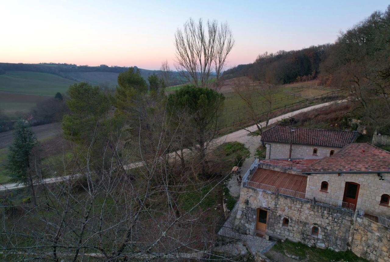 Grand Gite Les Cabanes De Fallot Pour 19 Personnes - Piscine Naturelle L'isle-Bouzon Exterior foto